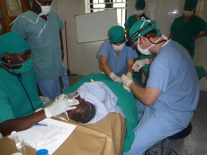 Dr. Seth Frenzen operating at Bwindi Community Hospital June 2010